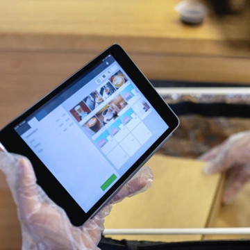 Designer and developer collaborating on a prototype